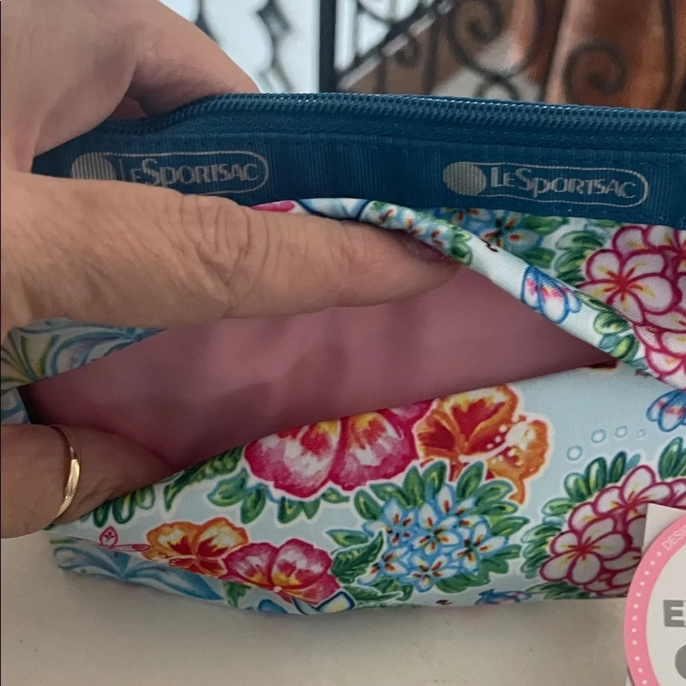 LeSportsac Heroocca JuJuBe Blue Floral Pouch